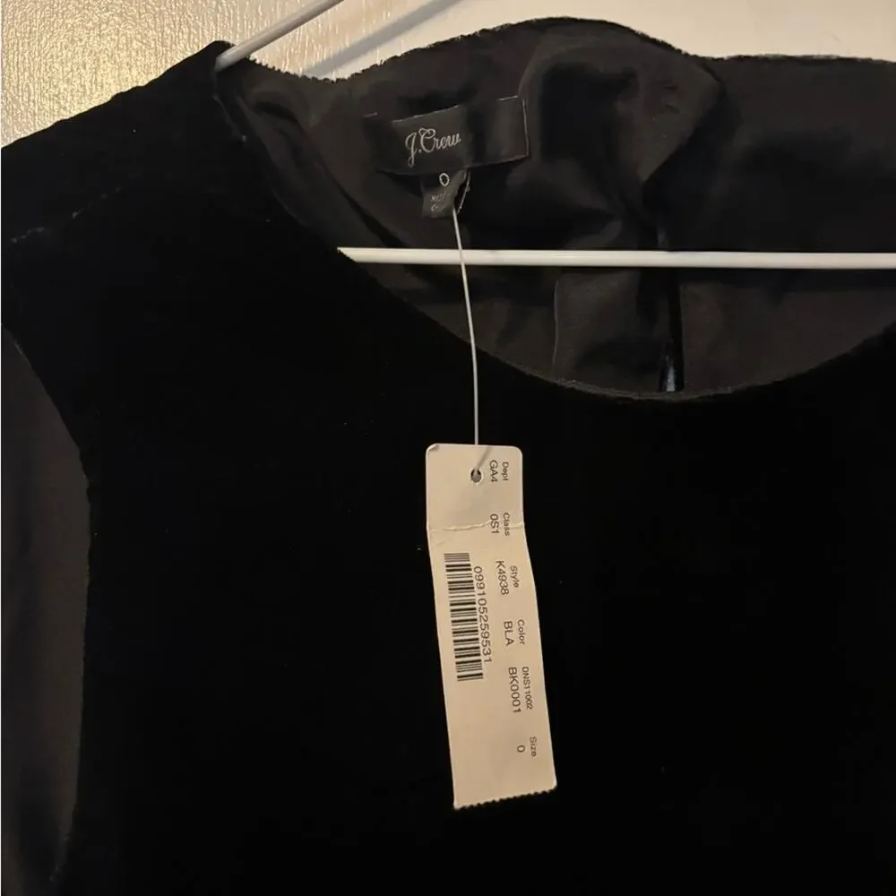 J. Crew Black Velvet Sleeveless Jumpsuit NWT - Picture 3 of 4